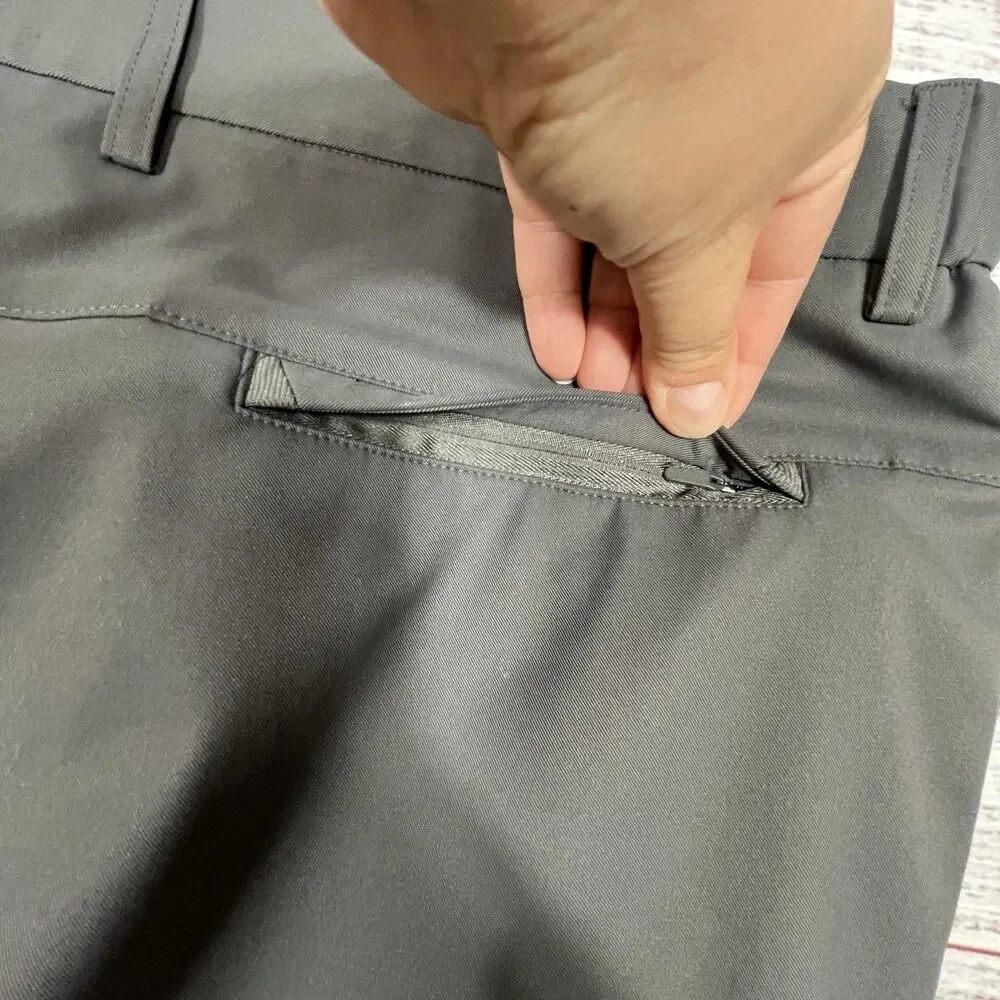 Jack Archer Pants Jetsetter Mens 40x30 Gray Slim Fit Performance Golf Chino